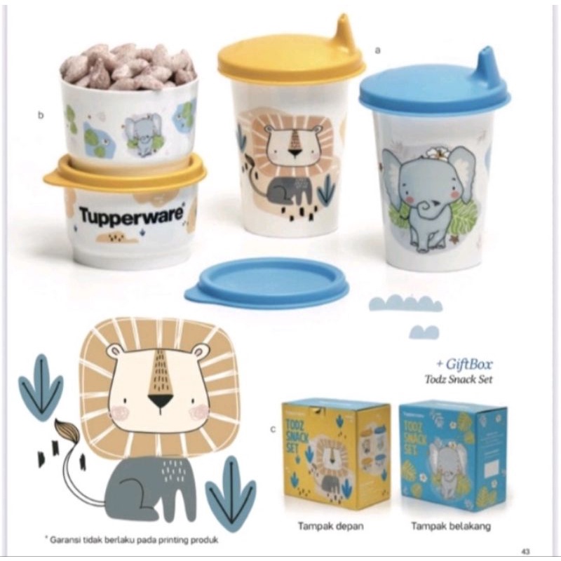 

Tupperware Todz Snack Set 4pcs Ada box