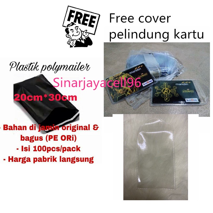 

Plastik packing olshop polymailer 20 x 30 isi (100pcs free cover kartu