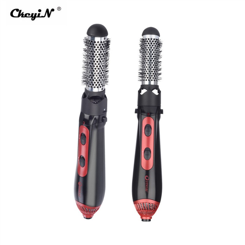 

CkeyiN 3 in 1 Alat Pengering Rambut Brush Straight Curler Hot Air Brush Sisir Styling