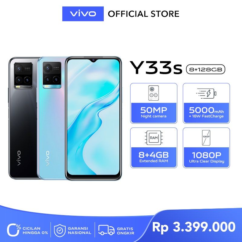 VIVO Y33s 8/128 GARANSI RESMI