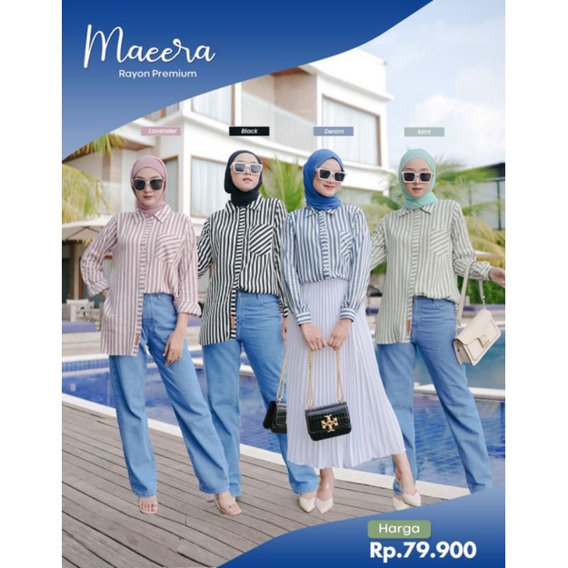 BLOUSE/ KEMEJA WANITA || MAERA BY GHINA FASHION MATT RAYON PREMIUM TERLARIS BISA COD  TERMURAH