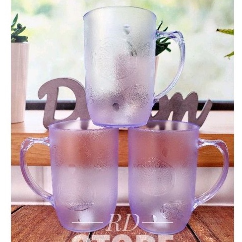 PROMO 3.PCS GELAS MINUM GAGANG BAHAN MIKA KRISTAL AKRILIK