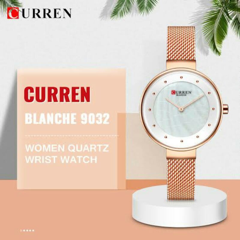 JAM TANGAN CURREN WATCH 9032 JAM TANGAN WANITA CEWEK ORIGINAL TAHAN AIR