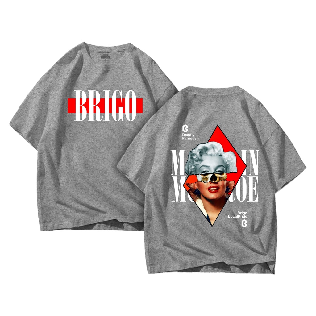 BRIGO Kaos Oversize Marlin Monroe II Kaos Jumbo Size Pria &amp; Wanita II Kaos Oversize Print DTF