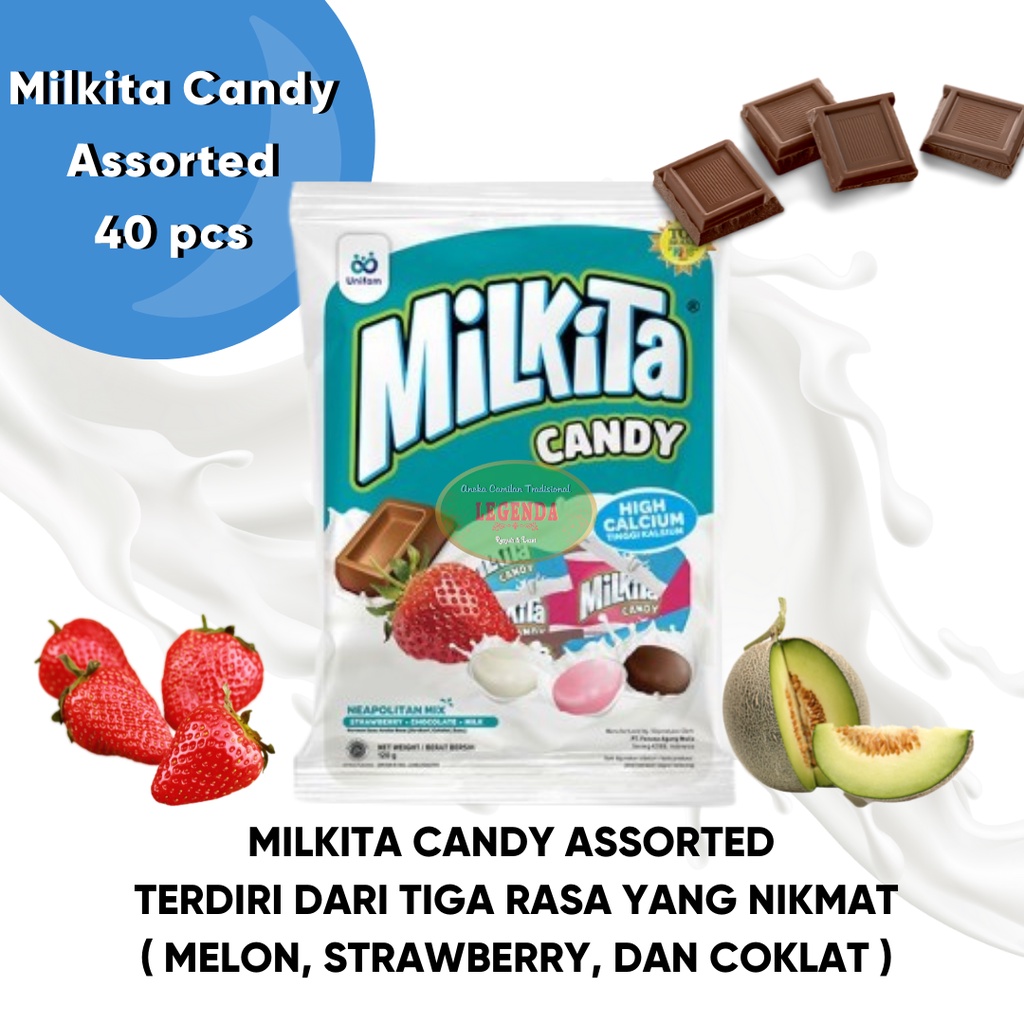 

Milkita Assorted Milk Candy isi 40 pcs susu cokelat coklat enak bergizi