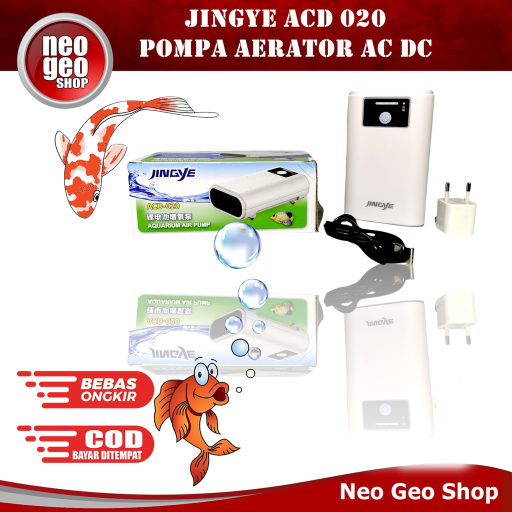 JINGYE JING YE 020 Mesin Pompa Aquarium Aerator AC DC