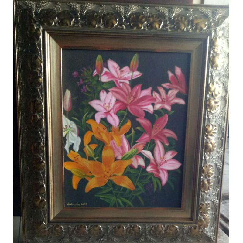 

Lukisan Bunga-bunga, karya Listia, Cat Minyak