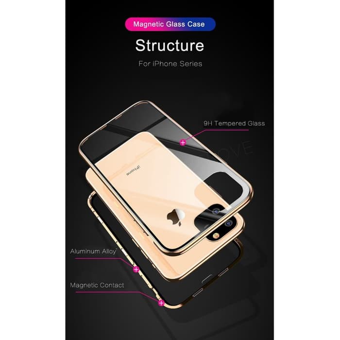 Iphone 11 / Pro / 11 Pro Max Magnetic Case Tempered Glass Back Cover