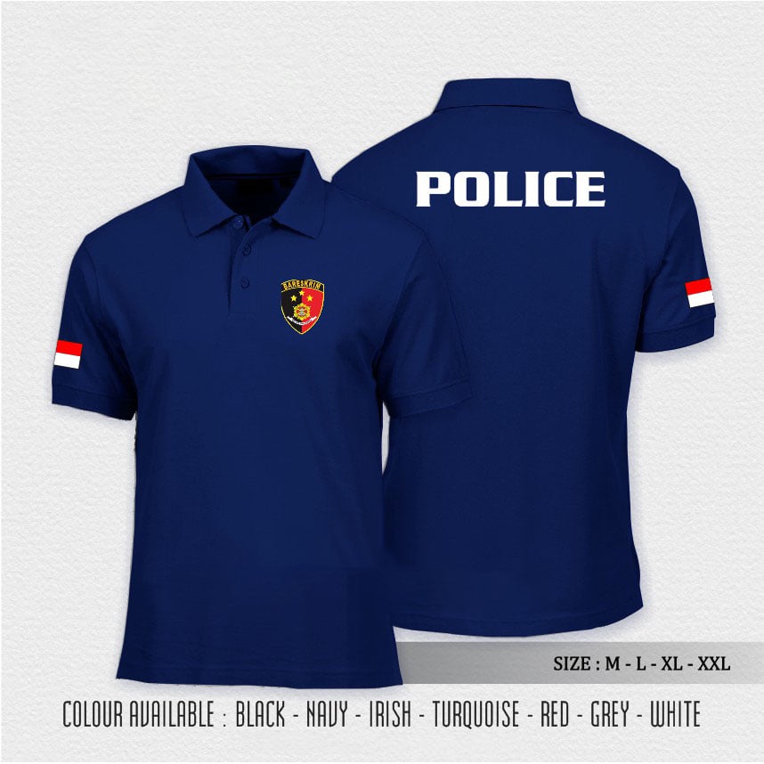 kaos kerah shirt police bareskrim / baju kerah bareskrim polisi terlaris