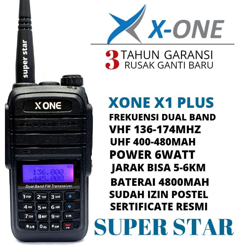 Ht Xone x1 plus 6watt dual band