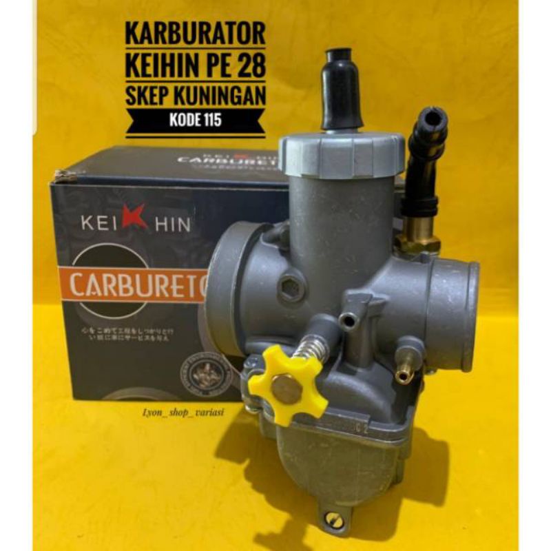 Karbu Racing Karburator Keihin PE 28 Original Skep Kuningan 115 &amp; CH29