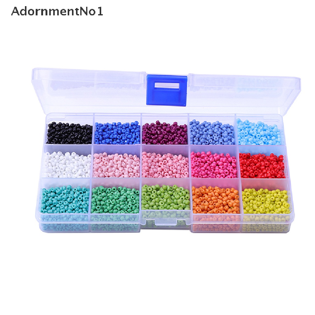 (AdornmentNo1) 7500pcs / Set Manik-Manik Kaca 3mm Multiwarna Untuk Kerajinan Tangan Diy