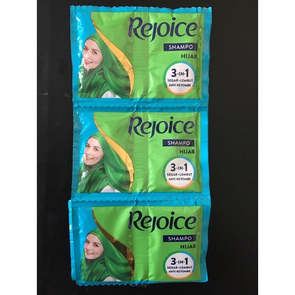 SALE - rejoice hijab shampo sachet 3 in 1 segar - lembut - anti ketombe - dengan menthol - sampo sas