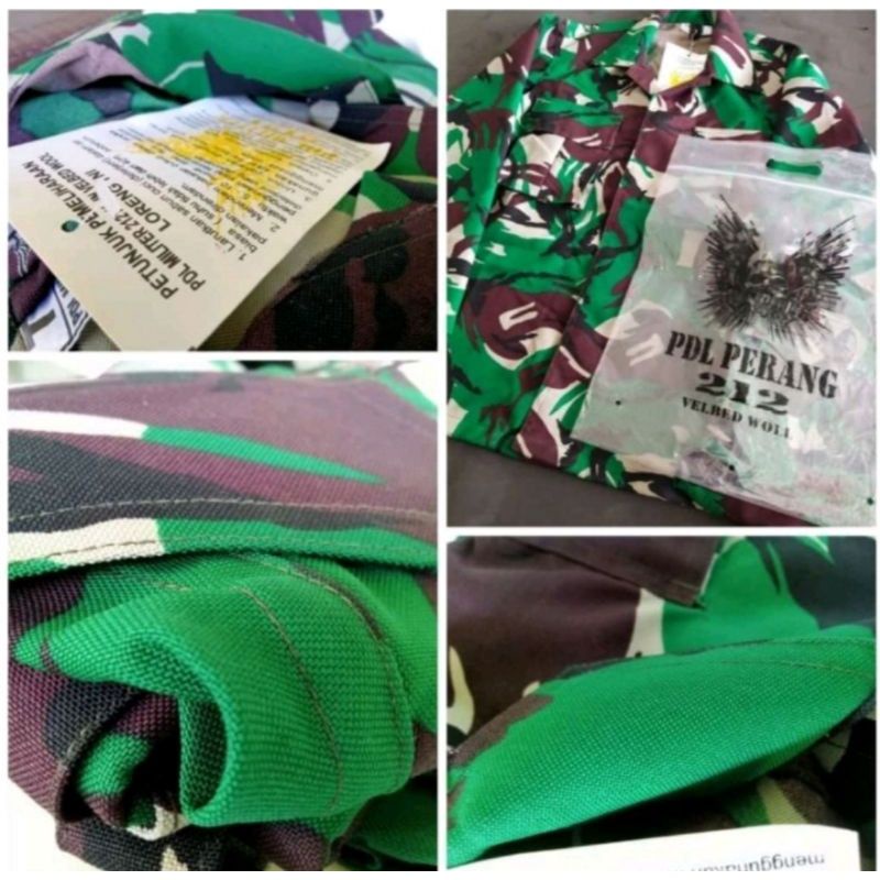 Baju PDL TNI Velbed woll 2121 seragam loreng tni baju pdl velbed anti air