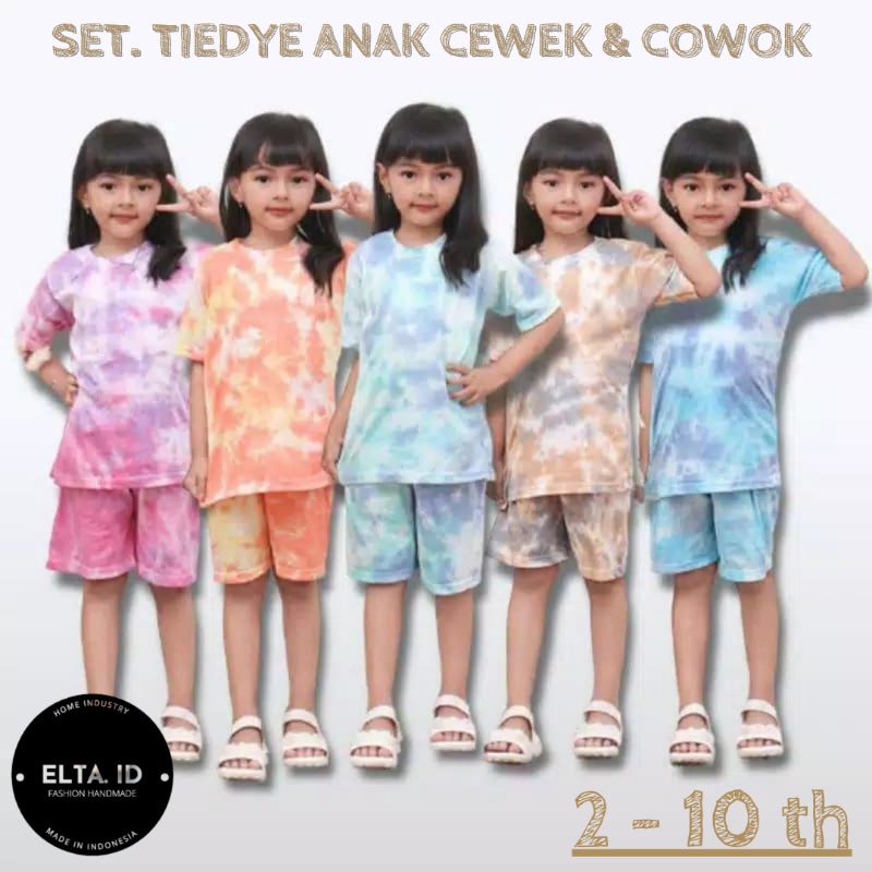 SETELAN PANJANG/BABY DOLL ANAK MOTIF TIE DYE (PILIH MOTIF)