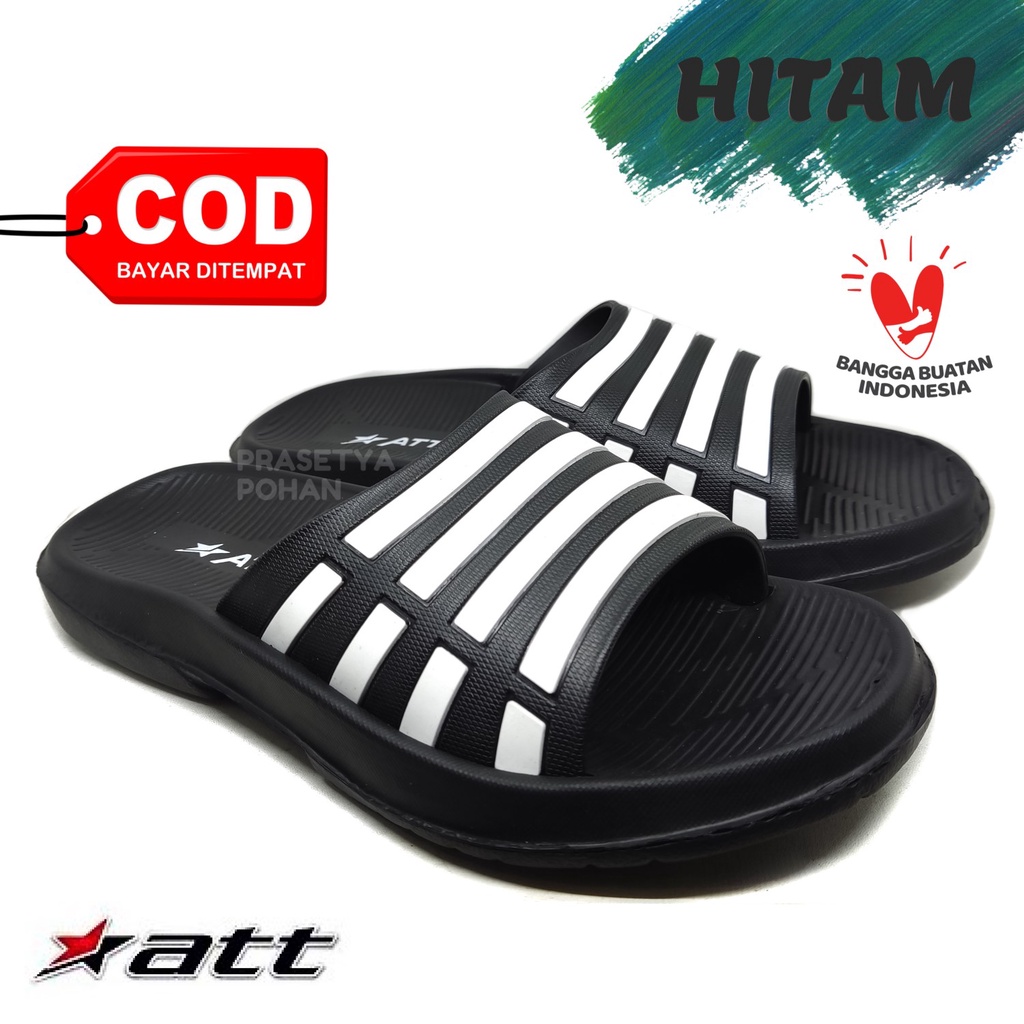 Sandal Pria Slide ATT Ringan dan Anti Air - Sendal Slide ATT Pria