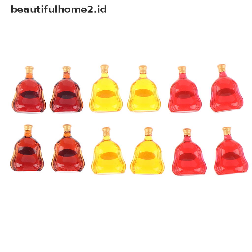 (Beautifulhome2.Id) 10pcs Miniatur Botol Wine Untuk Aksesoris Rumah Boneka