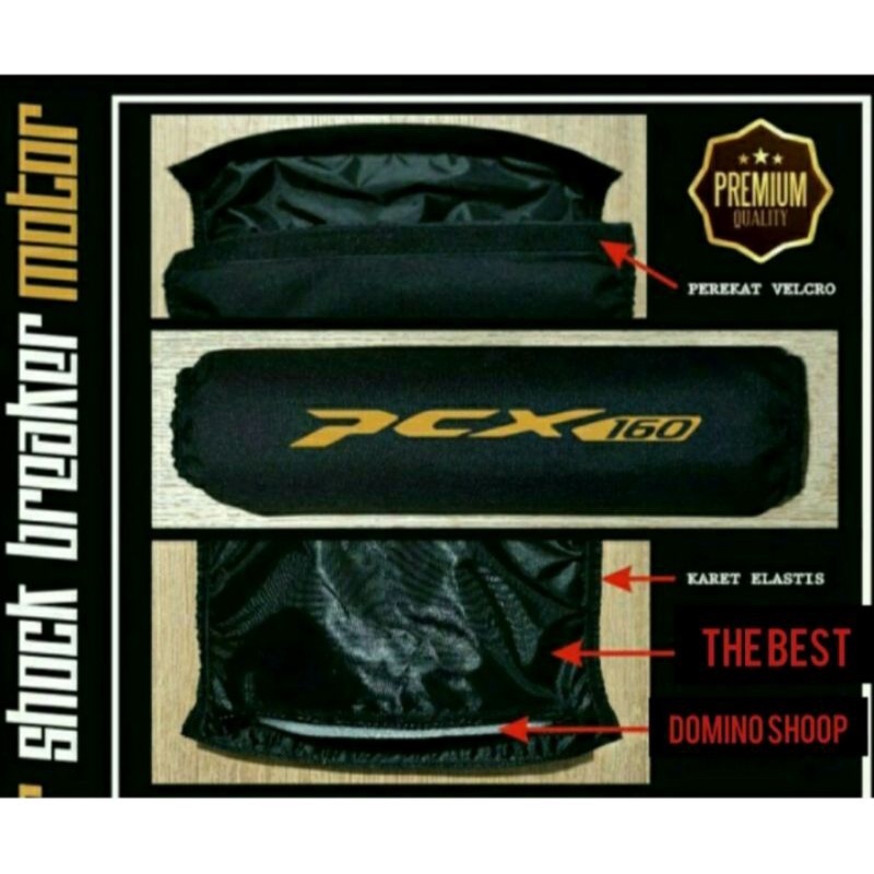 Sarung shock breaker dan cover shock belakang Motor Universal Bahan Nylon Anti Air pcx160