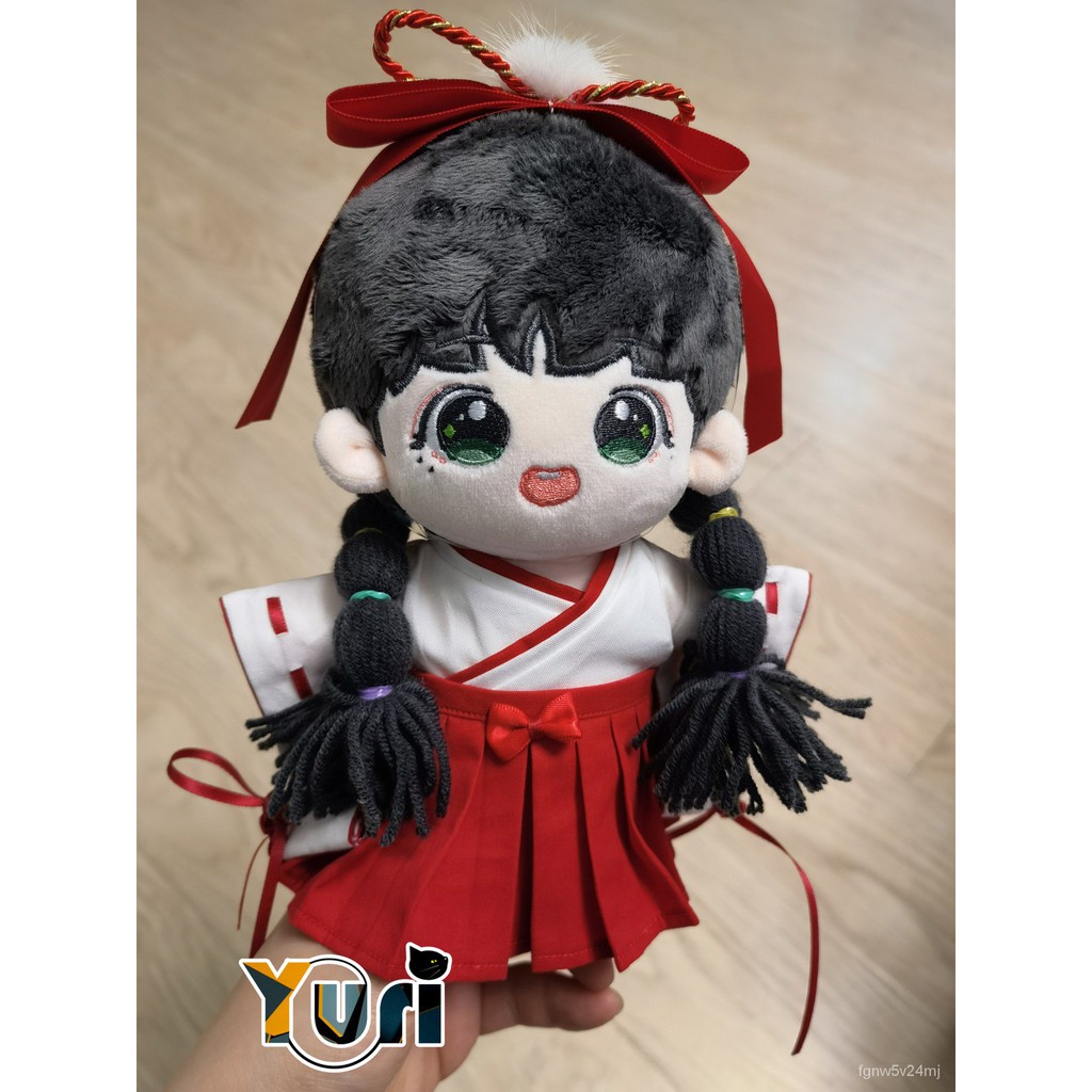 Yuri Doll Use Kikyo Japanese Miko Fukujyu Yukata Kimono Red Dress Plush 20cm Doll Clothes Costume Cl