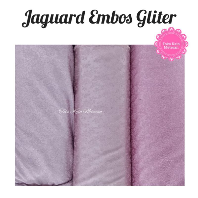 KAIN JAGUAR JAQUARD SATIN EMBOS PREMIUM / SERAGAM BRAIDESMAID