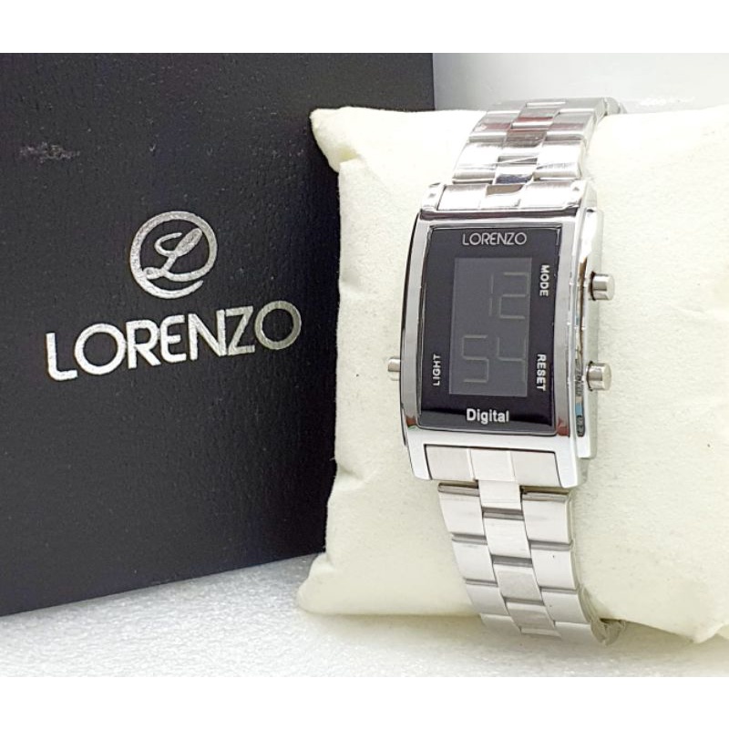 JAM TANGAN WANITA LORENZO ORIGINAL RANTAI DIGITAL DIAMETER 2,6CM