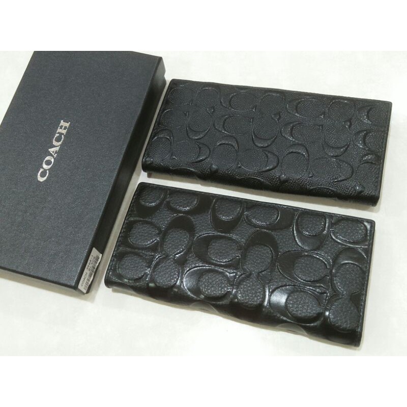 Dompet coach panjang lipat kulit asli import 3928-1