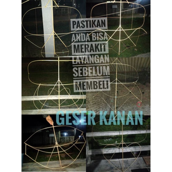 kerangka layangan gapangan ukuran 1 meter (p.o 2-7hari)