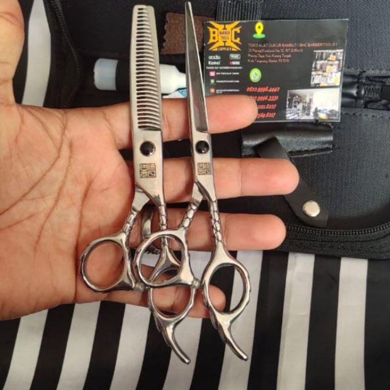 Set gunting rambut potong sasak penipis KORYU NIKKO GY500 ORIGINAL paket alat potong rambut