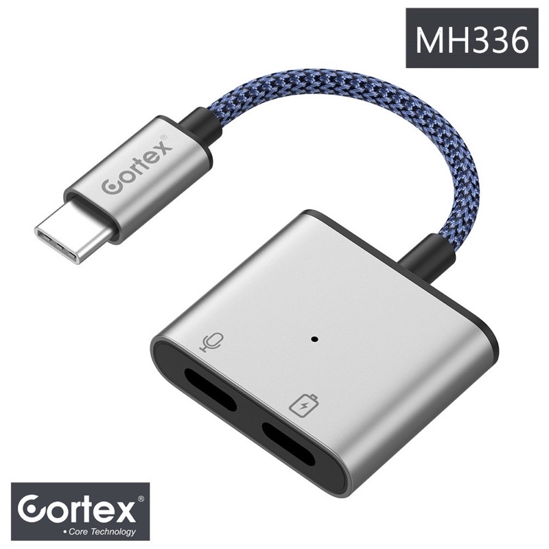 Cortex Adapter Splitter 2 in 1 60W Tipe c to 3.5mm to Type C USB C iPad Pro  Xiaomi Samsung Google