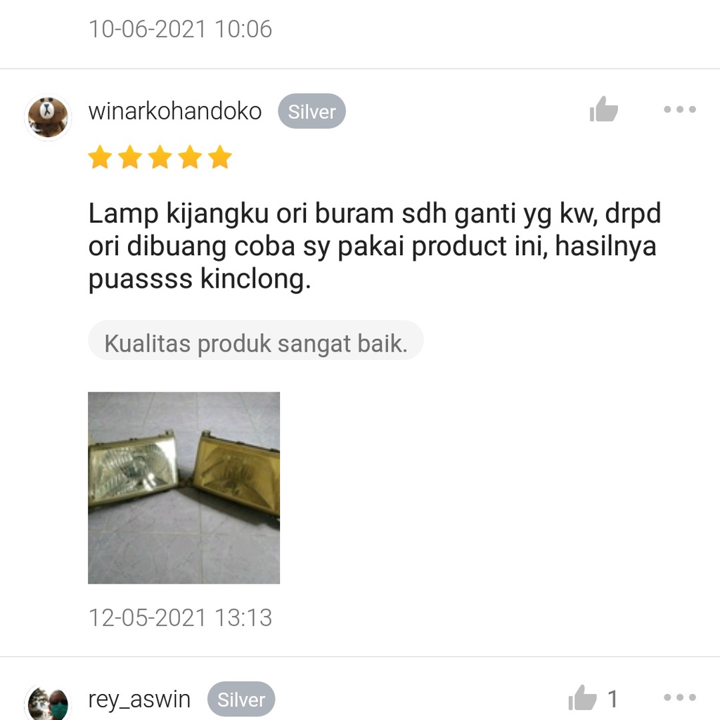 Headlamp Cleaner Pembersih Pengkilap Penghilang Kuning Kusam Mika Kaca Lampu Mobil