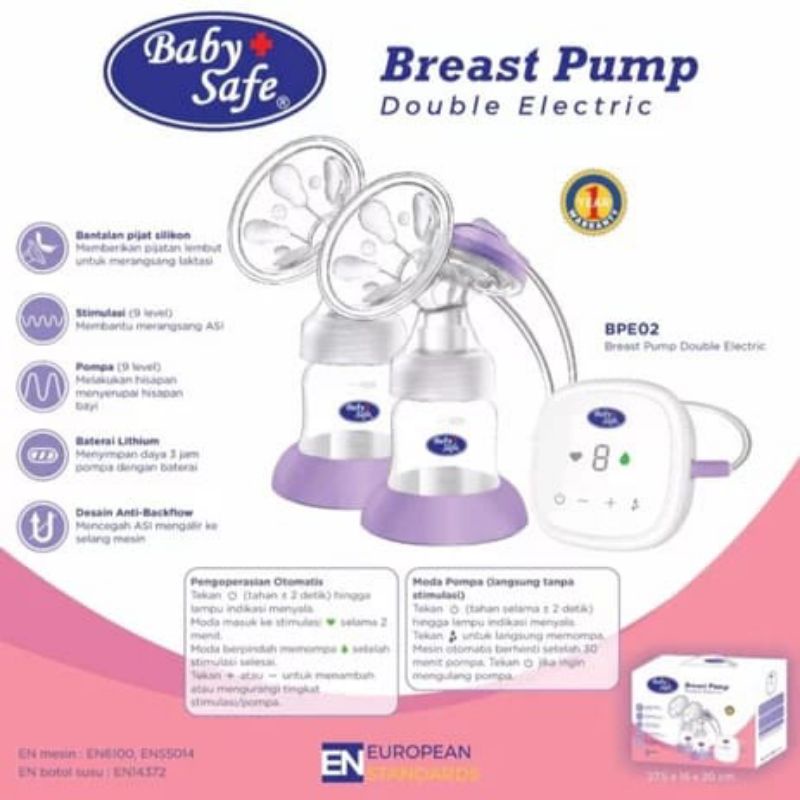 BPE02 Baby Safe Breast Pump Electric Double