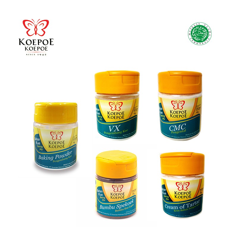 

Koepoe ( Cream of tartar/CMC/VX/Baking Powder) HALAL