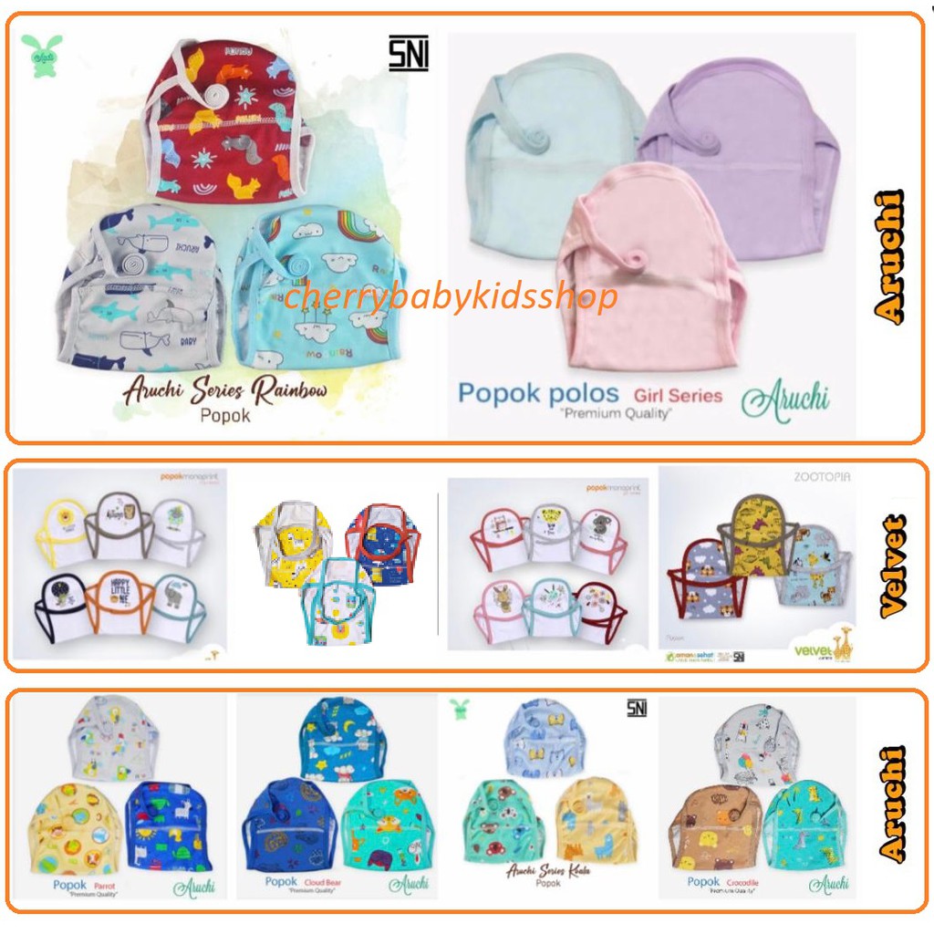 Popok Tali ARUCHI Motif / Libby / Miyo / Velvet Junior 3pcs CBKS