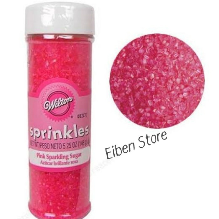 

Wilton Pink Sparkling Sugar / Gula2 Dekorasi Kue Pink -Btl 3,25oz