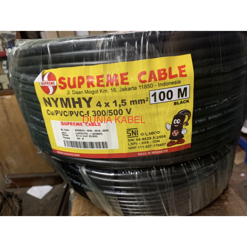 Kabel Listrik Serabut /NYYHY Supreme 4x1.5 4x1,5
