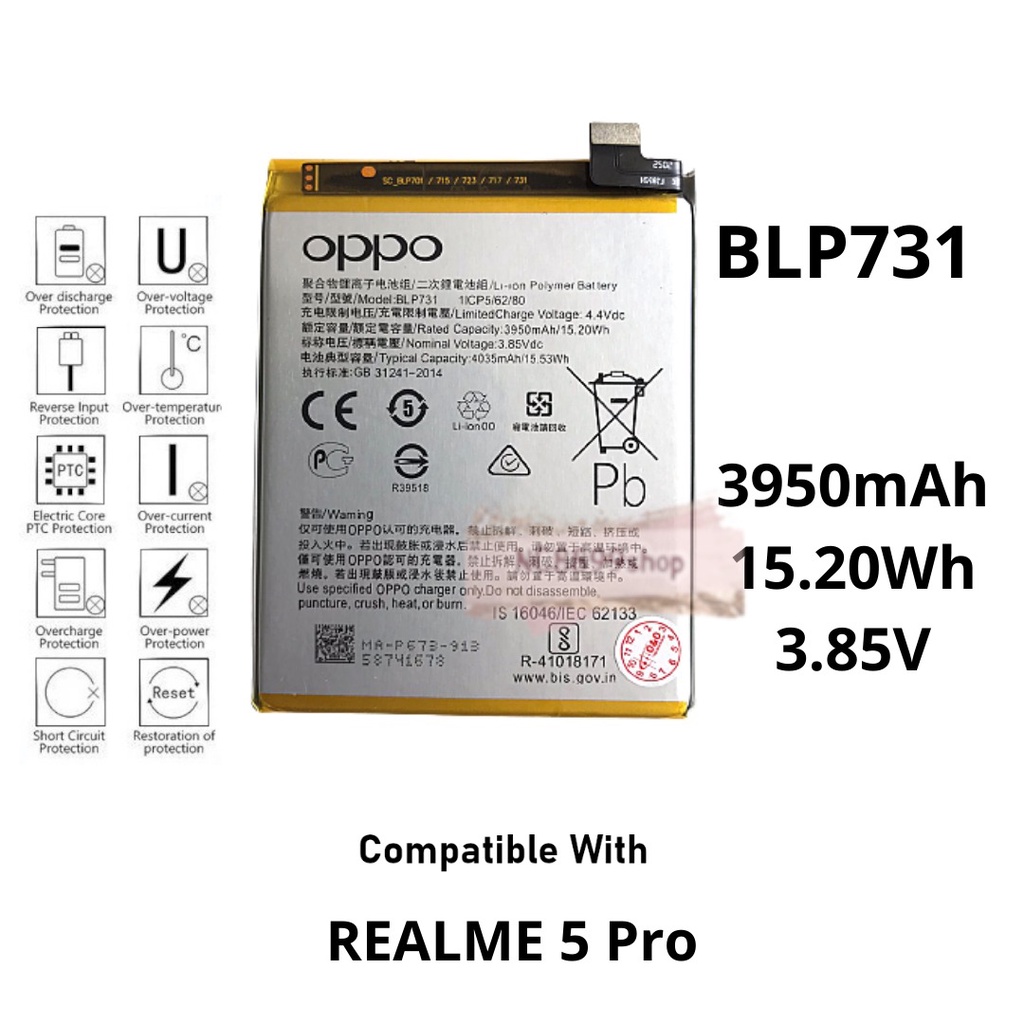 (NC) Batre Baterai Battery Original Oppo BLP731 Realme 5 / 5 PRO