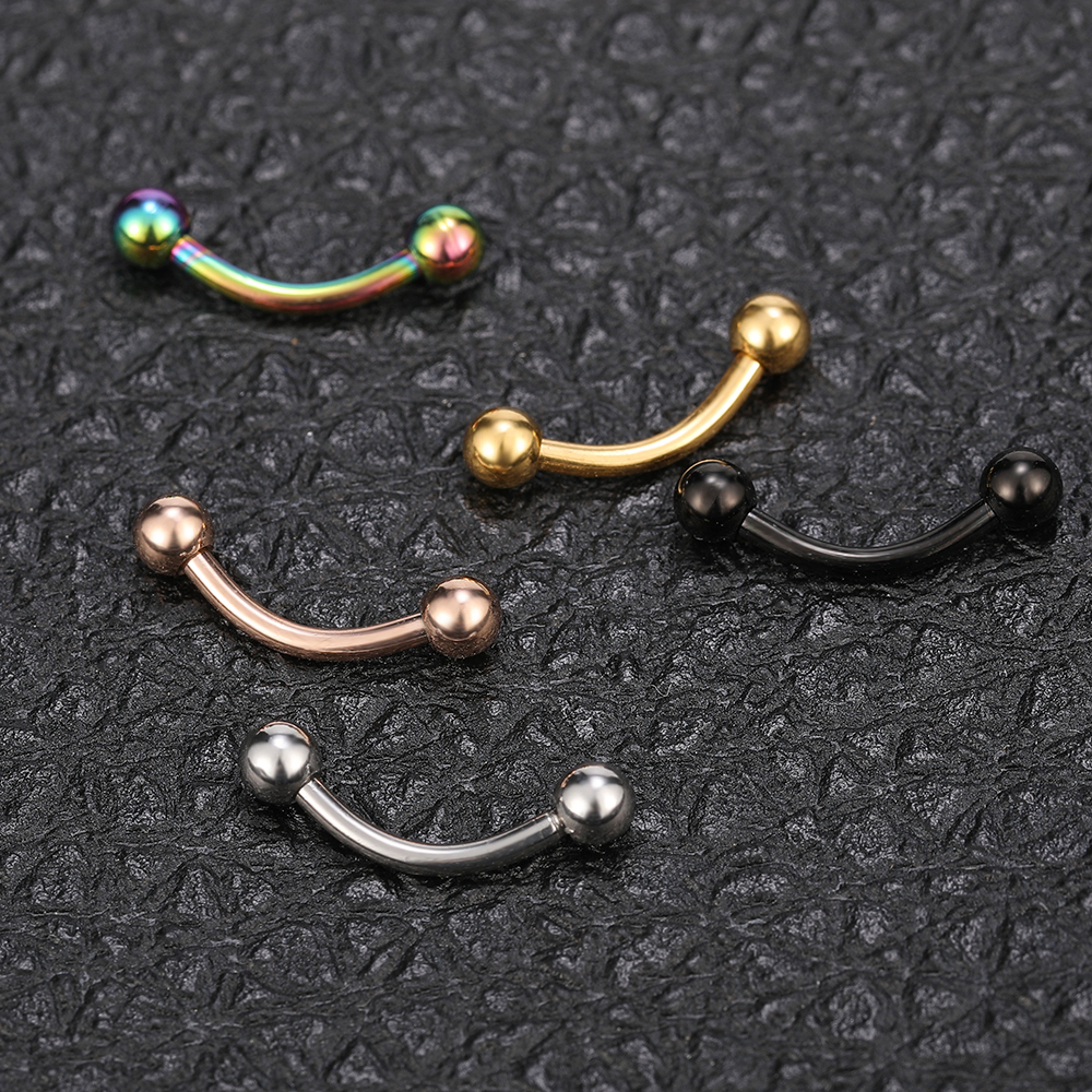 1 Set Anting Tindik Telinga / Alis / Hidung / Bibir Bahan Stainless Steel 316l 16g