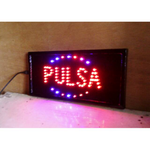 Tulisan lampu led / led sign pulsa merah