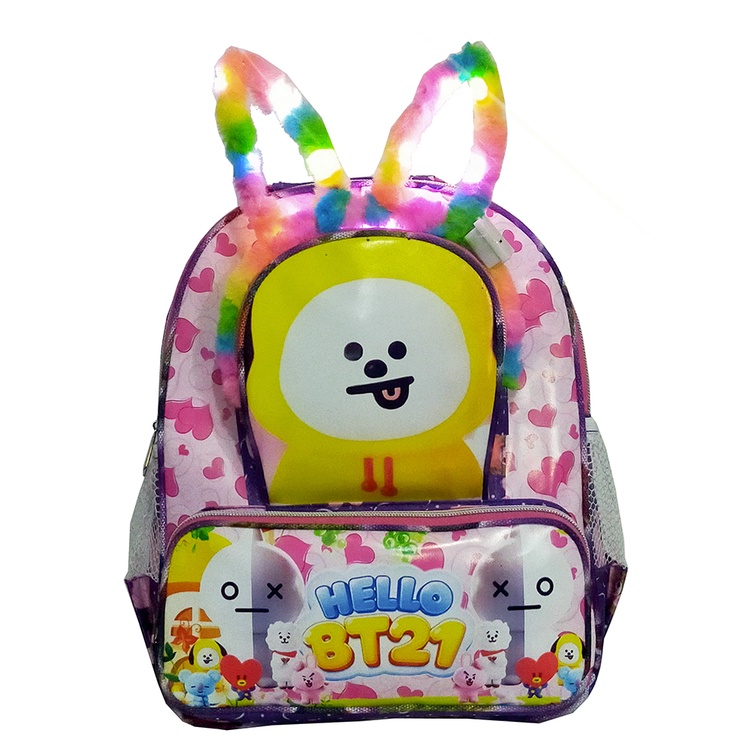 PROMO !!! Tas ransel mini anak Perempuan Sekolah PAUD/TK karakter L.O.L - BT21 FREE BANDO LAMPU !!!