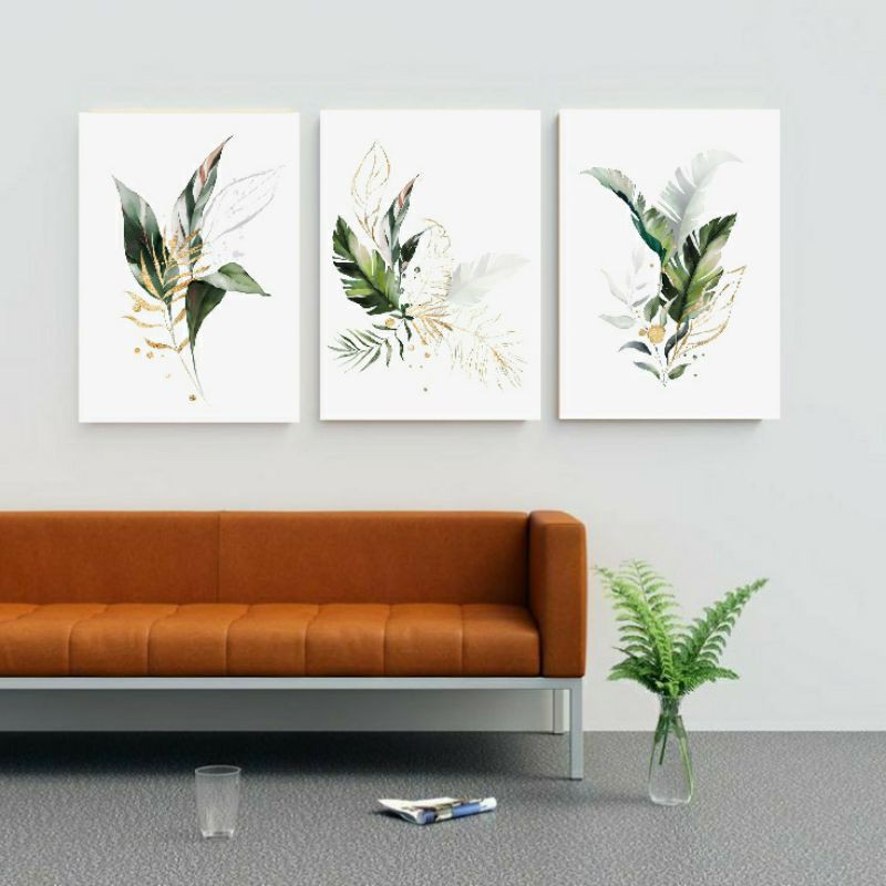 DEKORASI Hiasan dinding Walldecor daun ruang tamu kamar tidur pajangan rumah