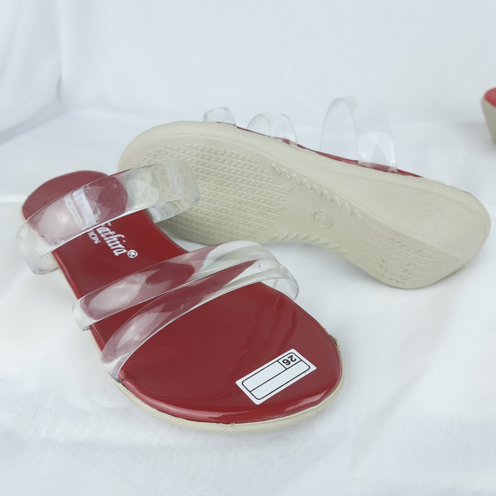 [TAMAN SEPATUKU] SANDAL SEPATU TRENDY MURAH PESTA ANAK PEREMPUAN JELLY BENING 3 4 5 6 TAHUN KAX08