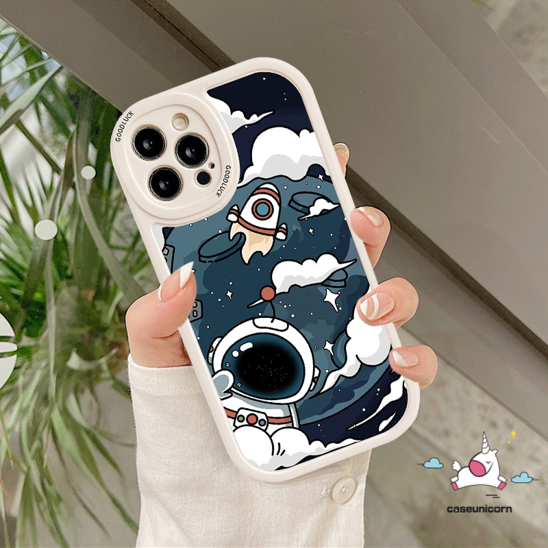 Casing TPU Lembut Astronot Kartun NASA Trendi Redmi A1 12C 10 10A 10C 9 9A 9T 9C NFC K40S POCO X3 F4 M3 Redmi Note 10 10s 11 Note11Pro Note 8catatan 9 9s 11s Note 9Pro Note 10Pro