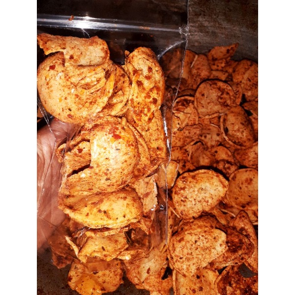 BASRENG KOIN/GEPENG  100 GR PEDAS CIKRUH DAUN JERUK /BASRENG PREMIUM-7