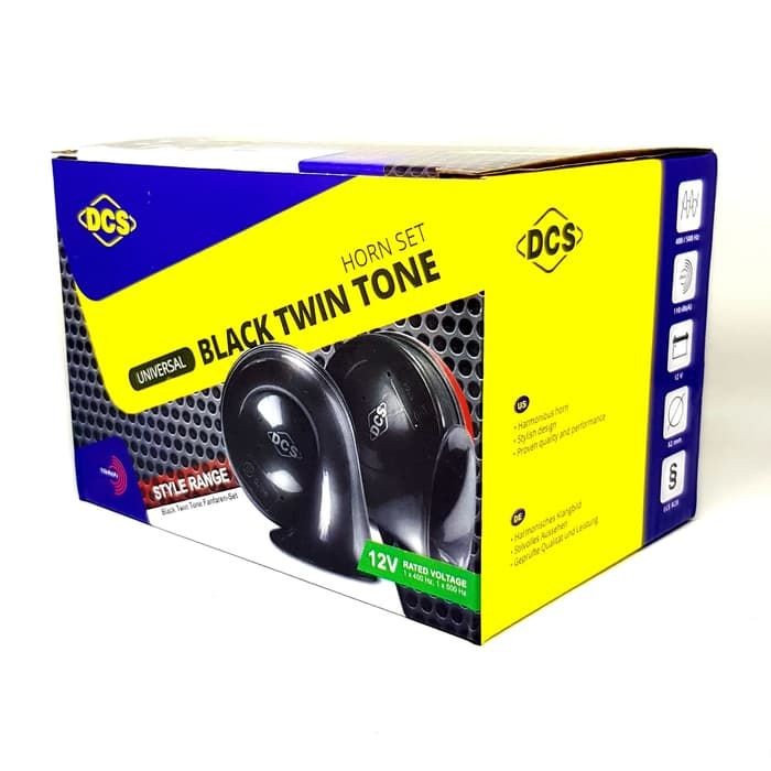 Klakson DCS Black Twin Tone Untuk Mobil &amp; Motor Include Relay Original - 4