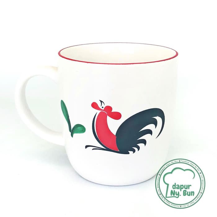 PREMIUM Cangkir Kopi Keramik Ayam Jago   Mug Teh   ayam jago jadul LIMITED