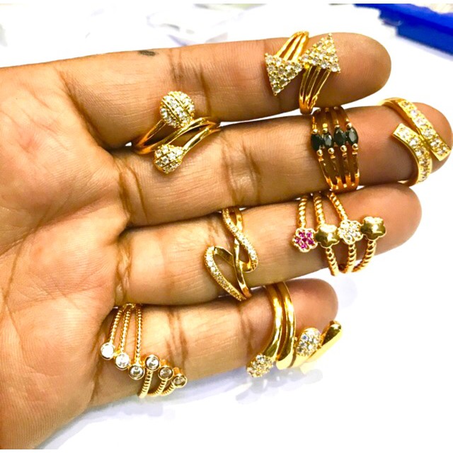 Cincin wanita cincin permata cincin lapis emas cincin yaxiya xuping pengganti emas