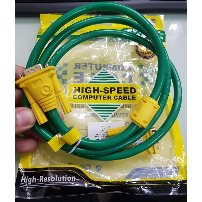 Kabel VGA Emerald 3+4 RVTech 1.5M PLUS GREEN