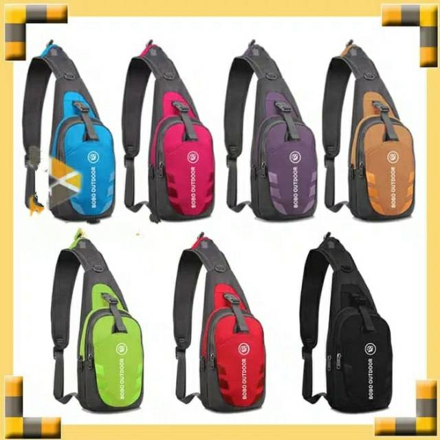 TAS SELEMPANG BAHU BOBO OUTDOOR TAS ANTI AIR WATERPROOF - 826 - Orange