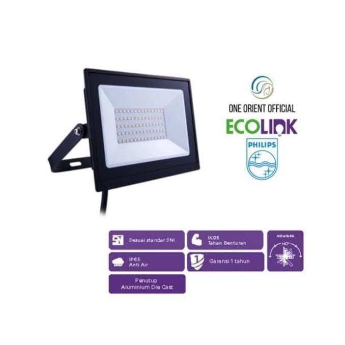 Buruan Lampu Sorot Led Floodlight 20 Watt 20W 20Watt Ecolink By Philips - Putih Berkualitas
