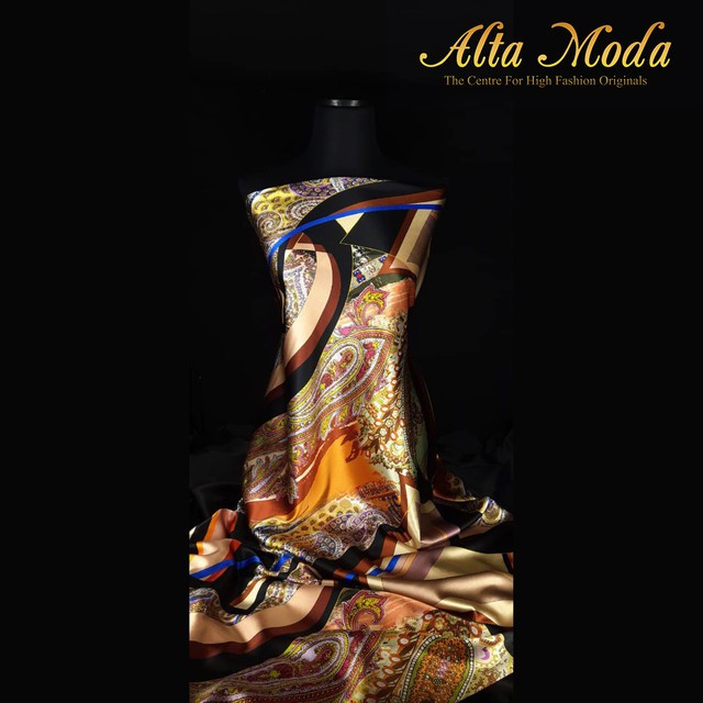 

Alta Moda Printed Silk Sutra Premium Abstrak Art Italia Coklat (1M)